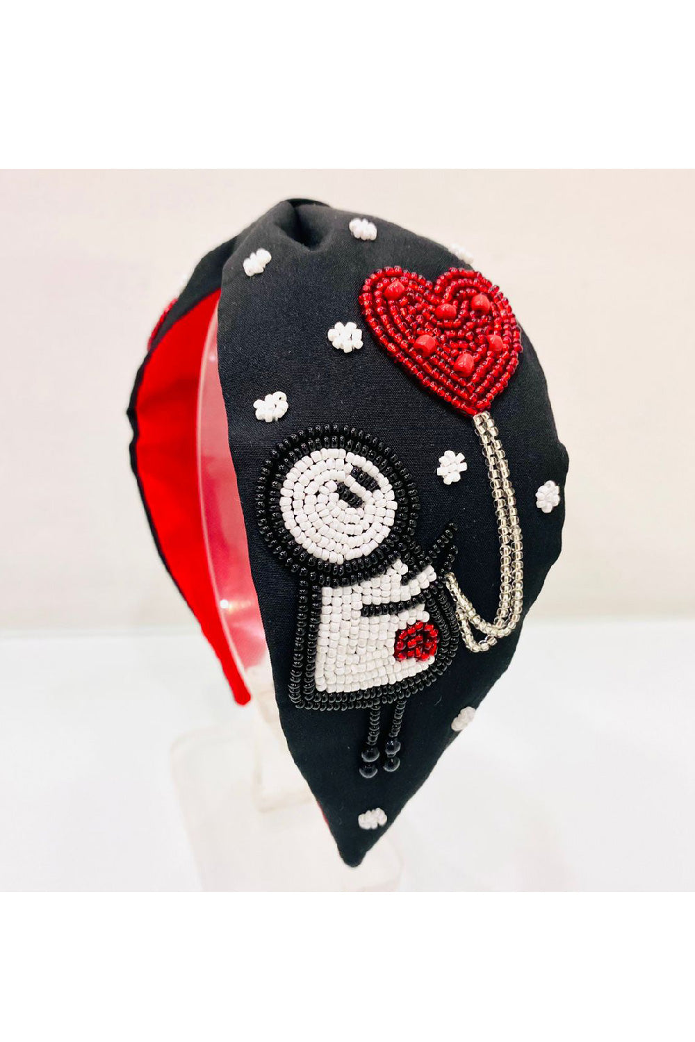 Black Human Doodle Embroidered Hairband