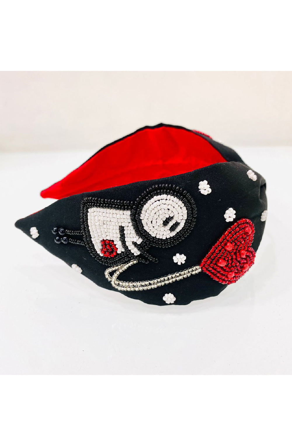 Black Human Doodle Embroidered Hairband