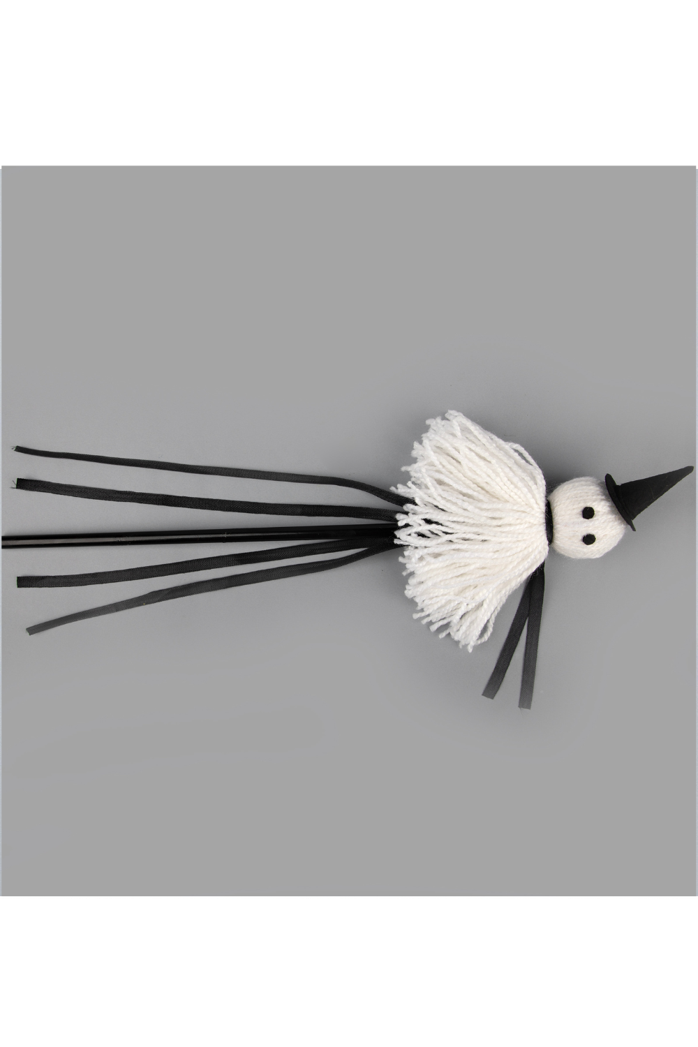 White Cute Ghost Halloween Theme Magic Wand