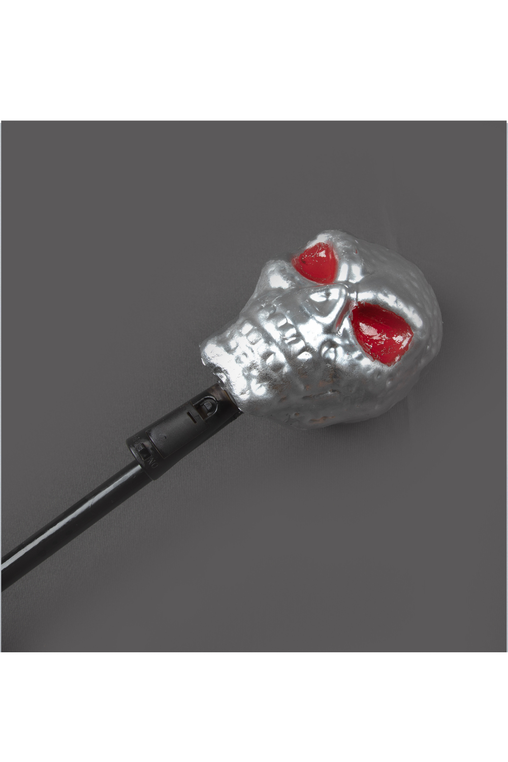 Black And Silver Halloween Theme Skull Walking Stick