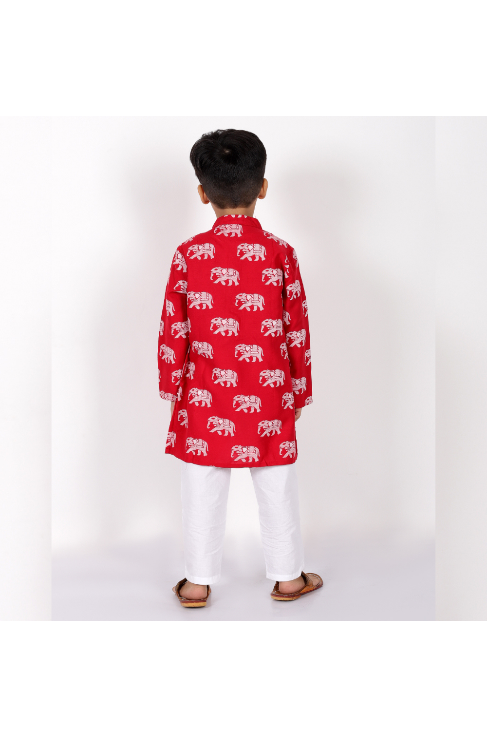 Elephant Block Printed Kurta With Pyjama Set