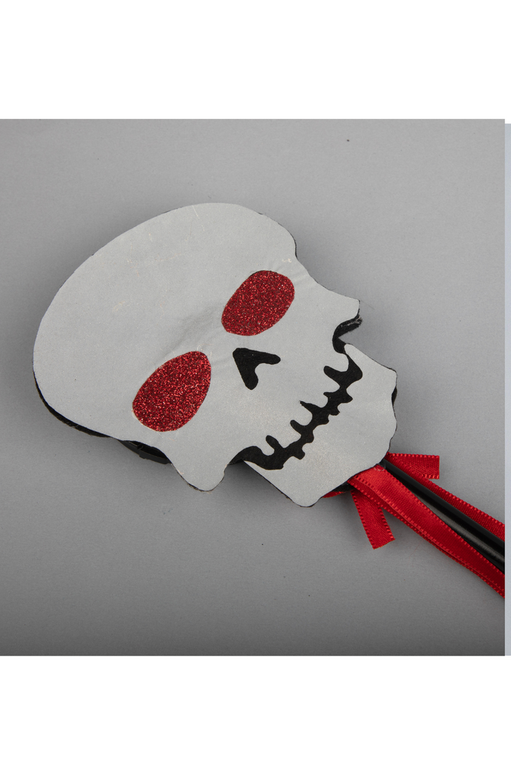 Red Halloween Theme Skull Wand