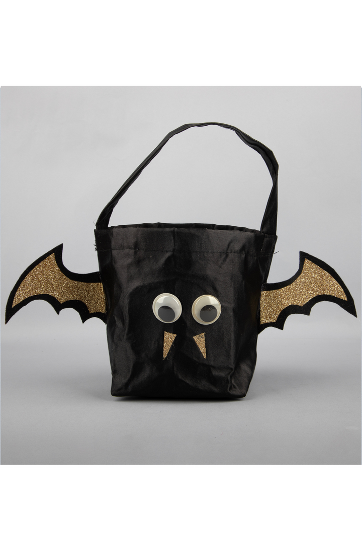 Black Halloween Theme Bat Trick O Treat Bag