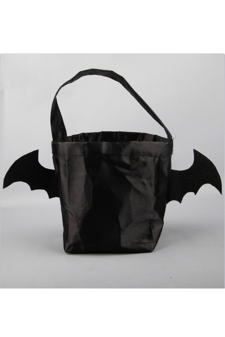 Black Halloween Theme Bat Trick O Treat Bag