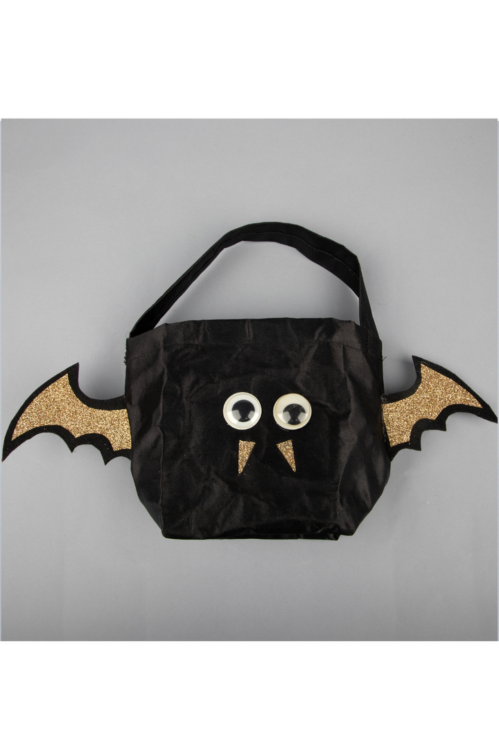 Black Halloween Theme Bat Trick O Treat Bag