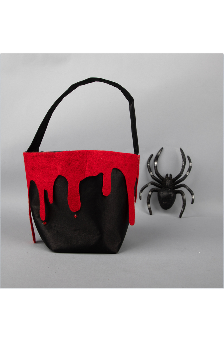 Black And Red Halloween Theme Blood Trick O Treat Bag