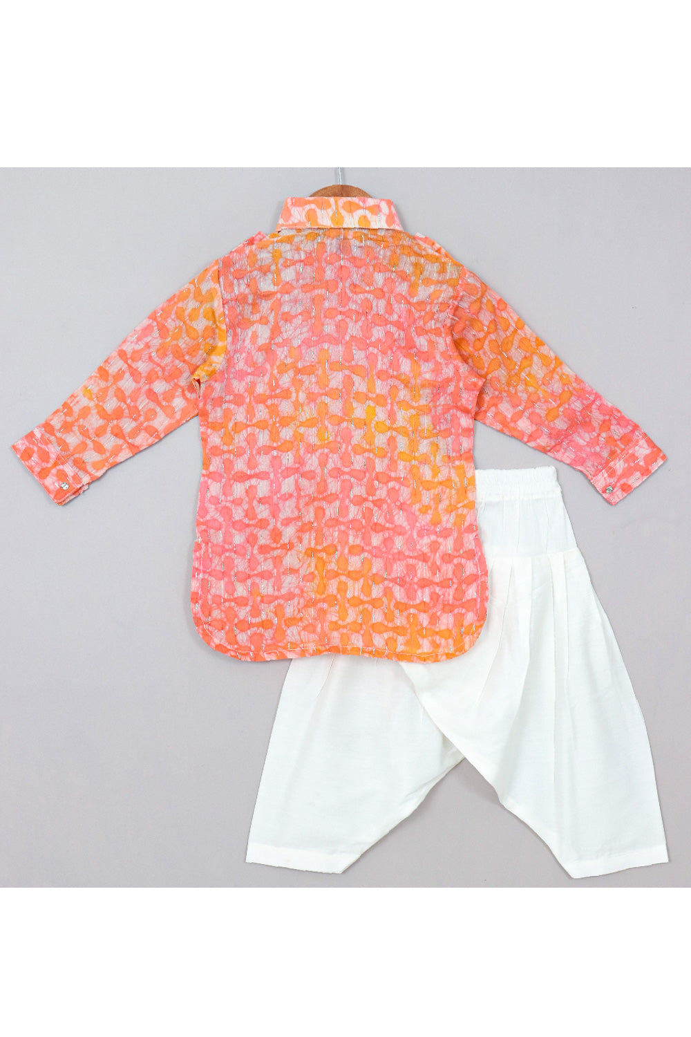 Printed Chanderi Kurta With Cotton Silk Salwar Set