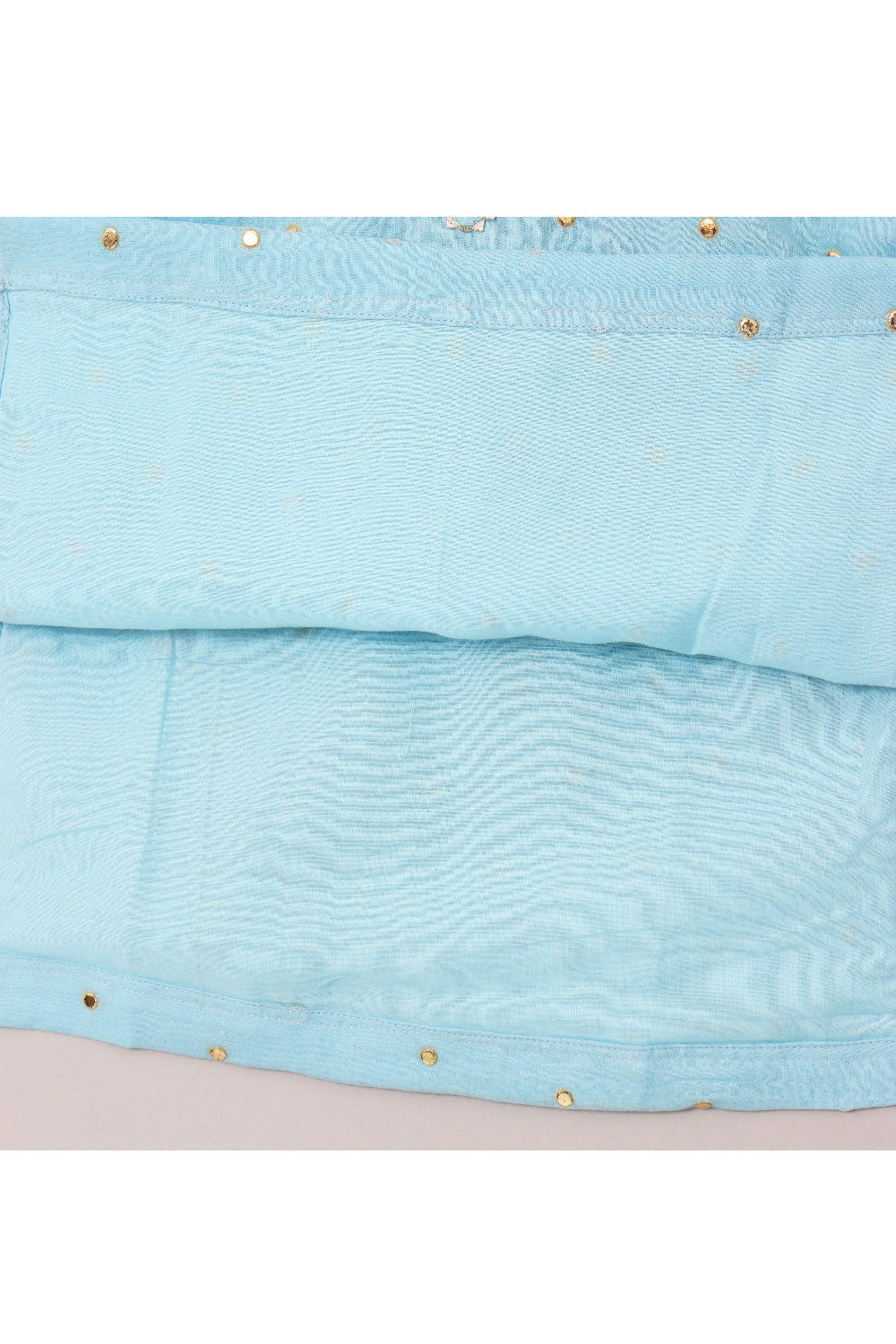 Light Blue Buti Embroidered Pure Cotton Kurta