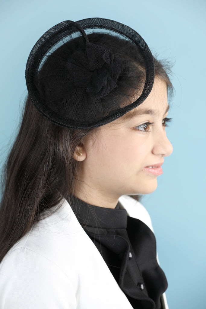White And Black Imported Crepe With Coat Dress