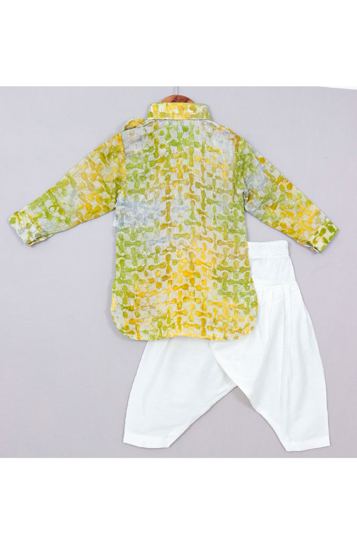 Printed Chanderi Kurta With Cotton Silk Salwar Set