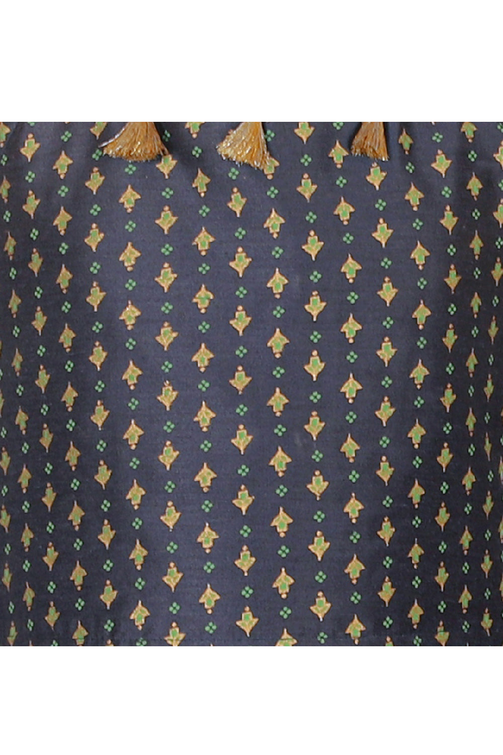 Teal Printed Tie-Up Polyster Crop Top With Dhoti Set