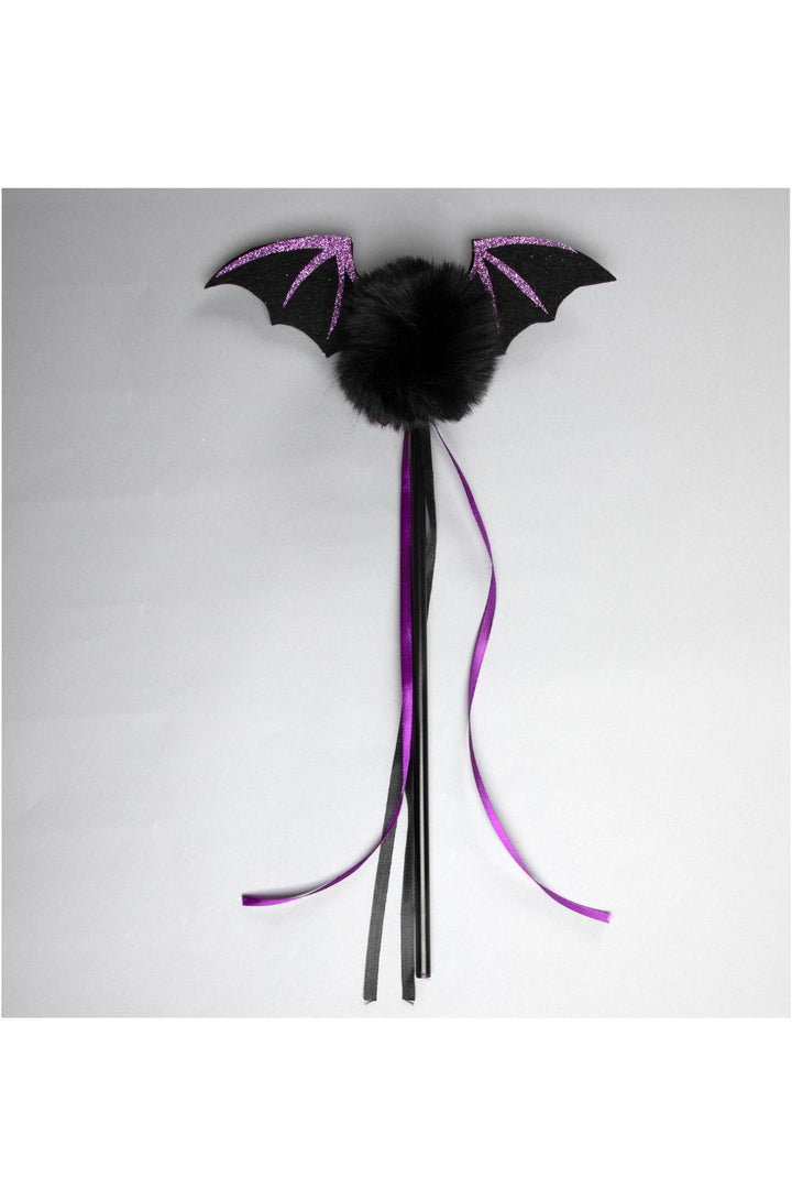 Black And Purple Halloween Theme Bat Wand