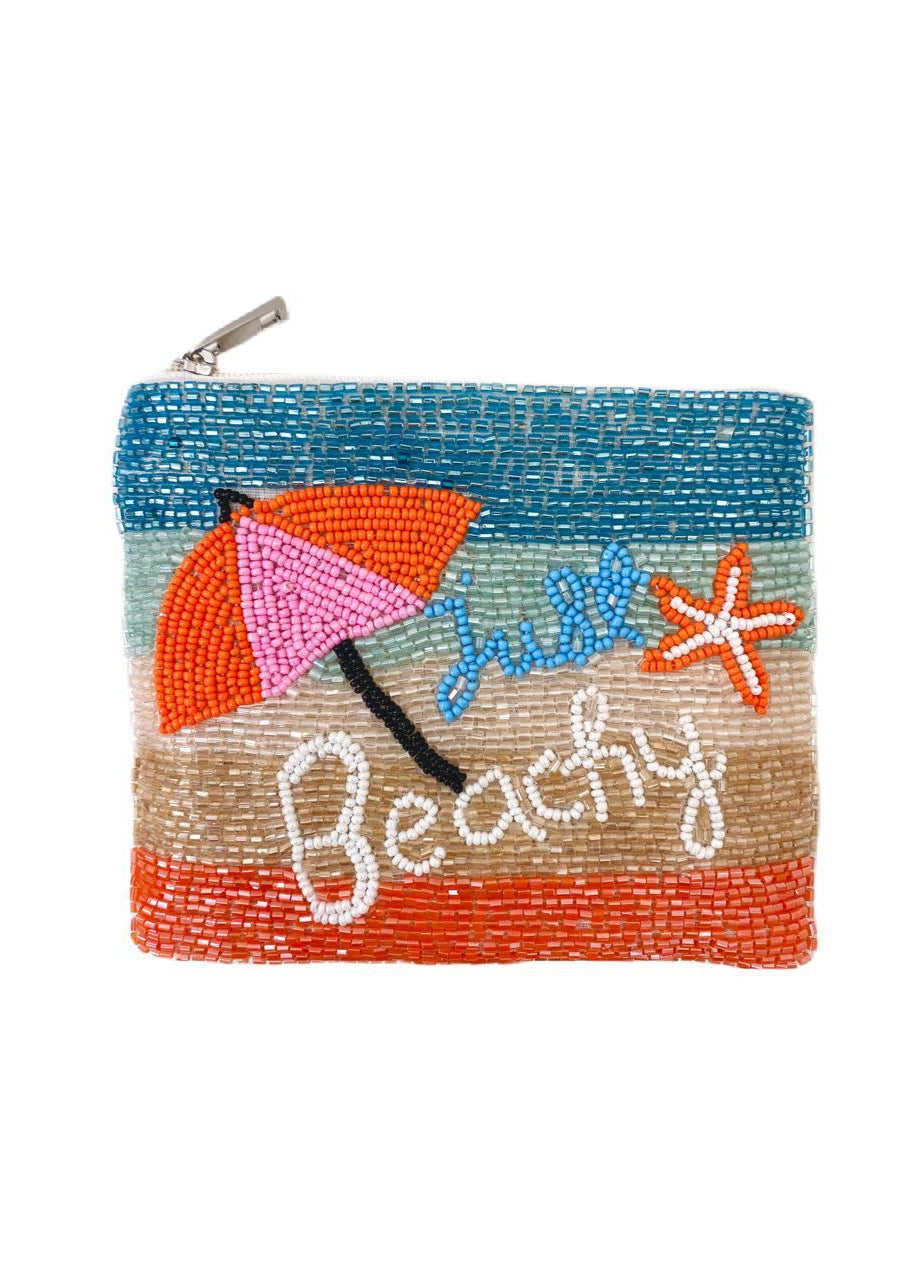 Beachy Handmade Beaded Embroidered Coin Purse