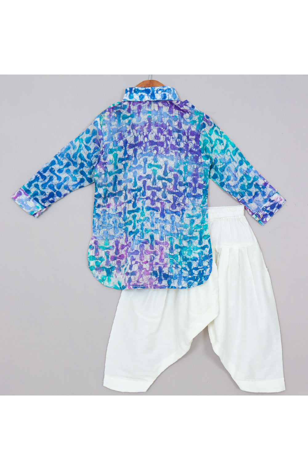 Printed Chanderi Kurta With Cotton Silk Salwar Set