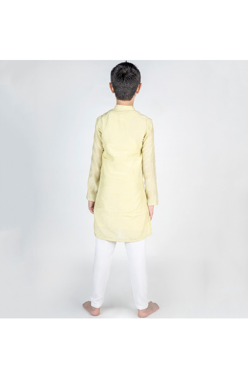Lime Green Buta Printed Kurta With Pyjama Set