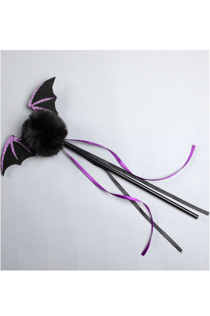Black And Purple Halloween Theme Bat Wand