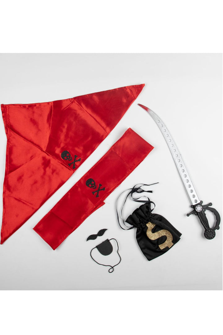 Black And Red Halloween Pirate Theme Set Of 6