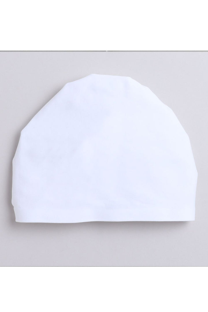 Unisex Cotton Happy Holi Turban-White/Black