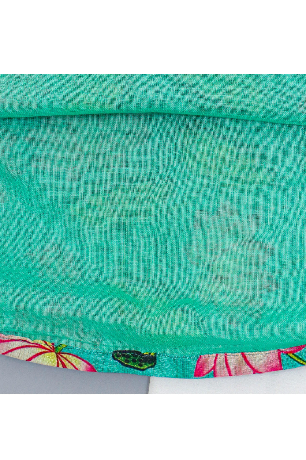 Aqua Lotus Printed Silk Kurta With Pyjama Set