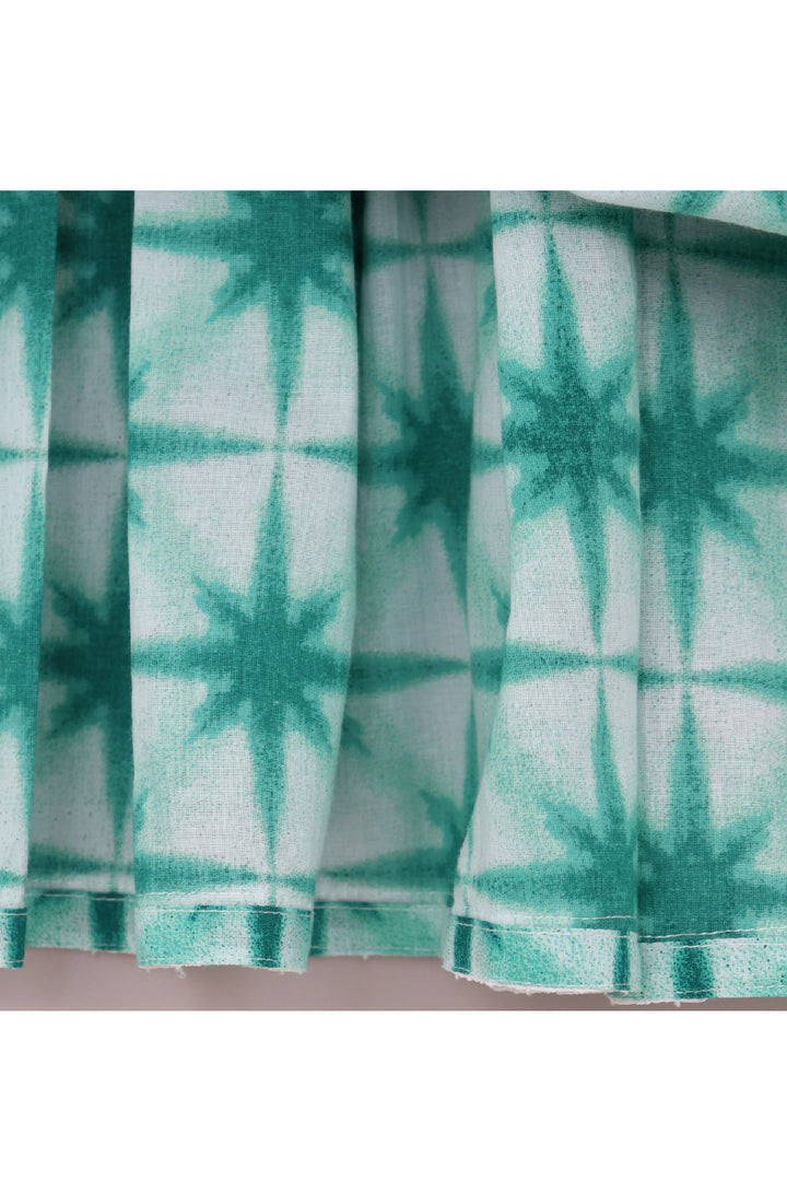 Tie And Dye Cotton Crop Top With Lehenga Set