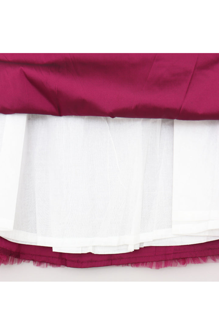 Pearl And Feather Embellished Top With Frill Lehenga Set