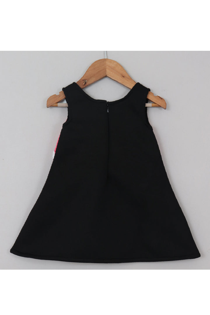 Black Bow Detailing Scuba Dress
