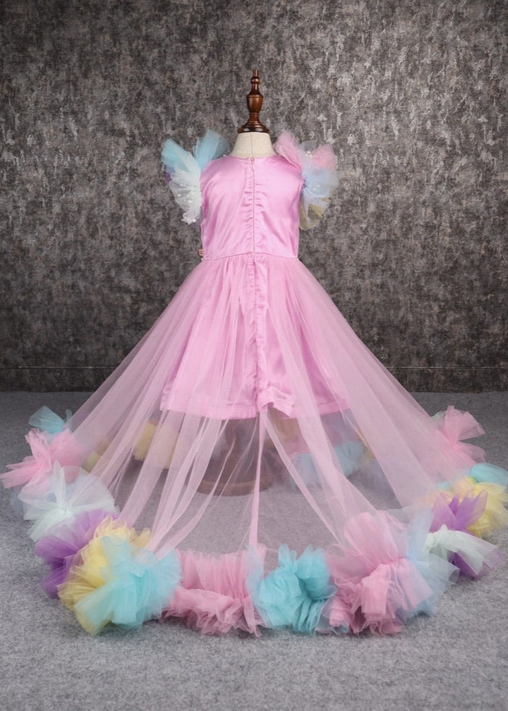 Unicorn Multi-coloured Ruffled Frill Gown