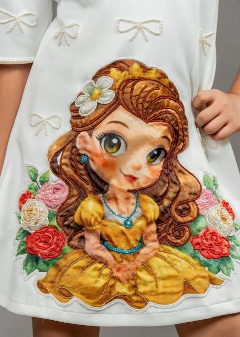 White Cartoon Princess Boutique Dress