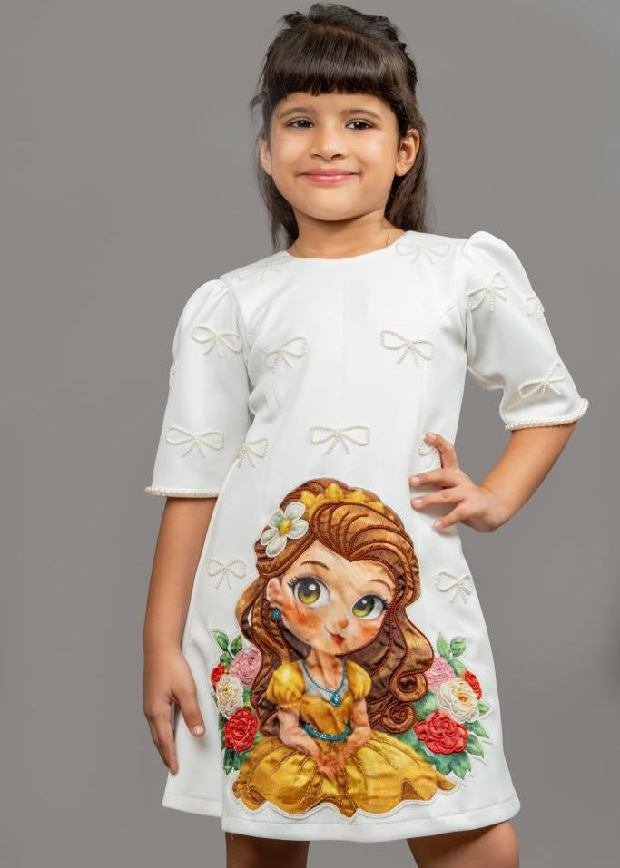 White Cartoon Princess Boutique Dress