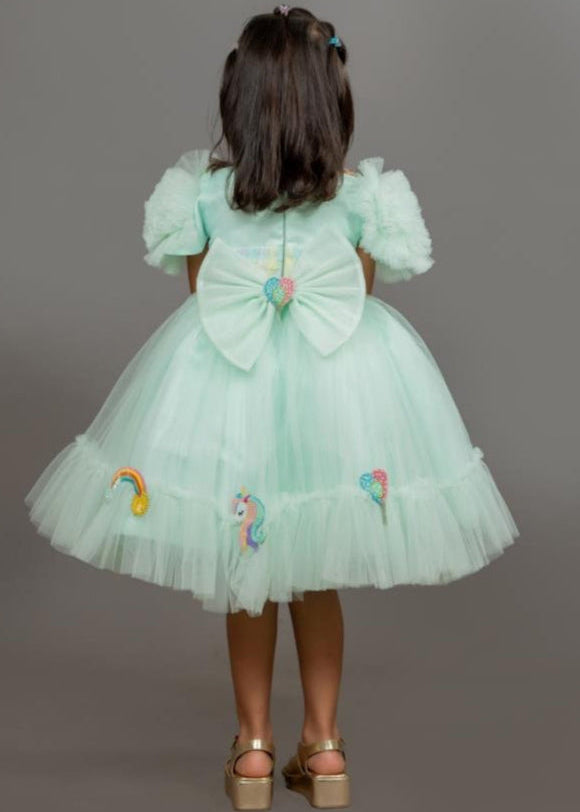 Pastel Mint Green Unicorn Tulle Dress
