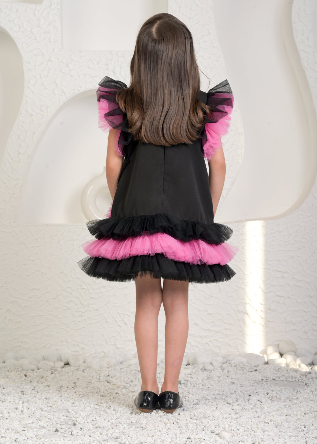 Black Sweet Candy A line Ruffle Dress