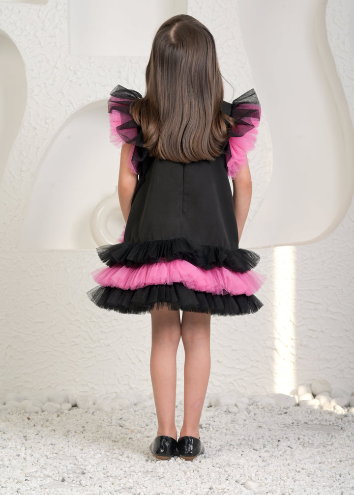 Black Sweet Candy A line Ruffle Dress