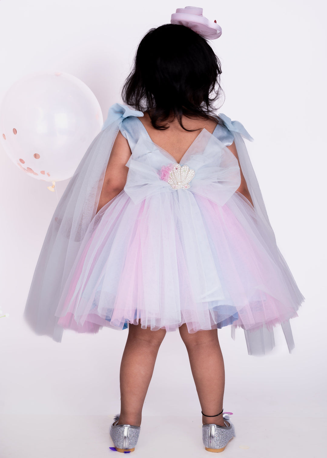 Light Blue Heavy Embellishment Mermaid Theme Party Dress