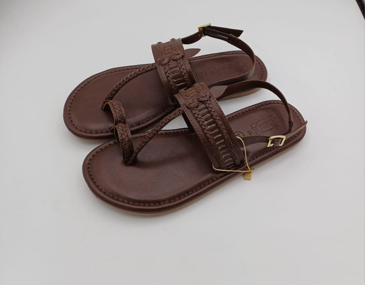Brown kolhapuri sandals
