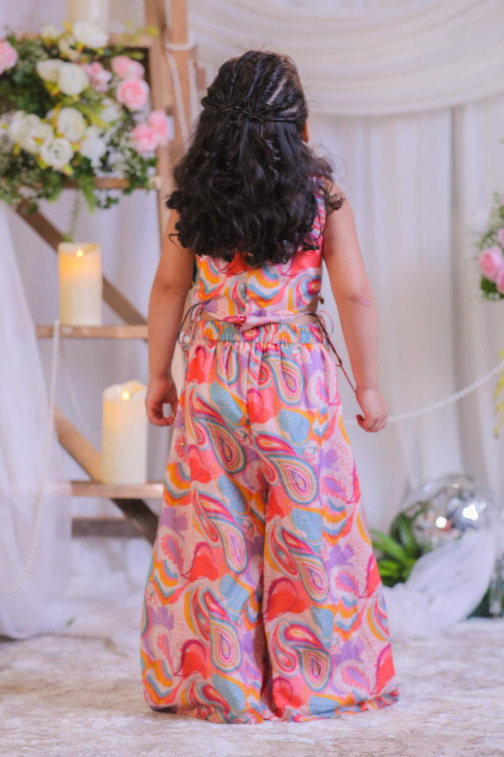 Multicolor Pure Muslin Silk Pasiley Divider Set