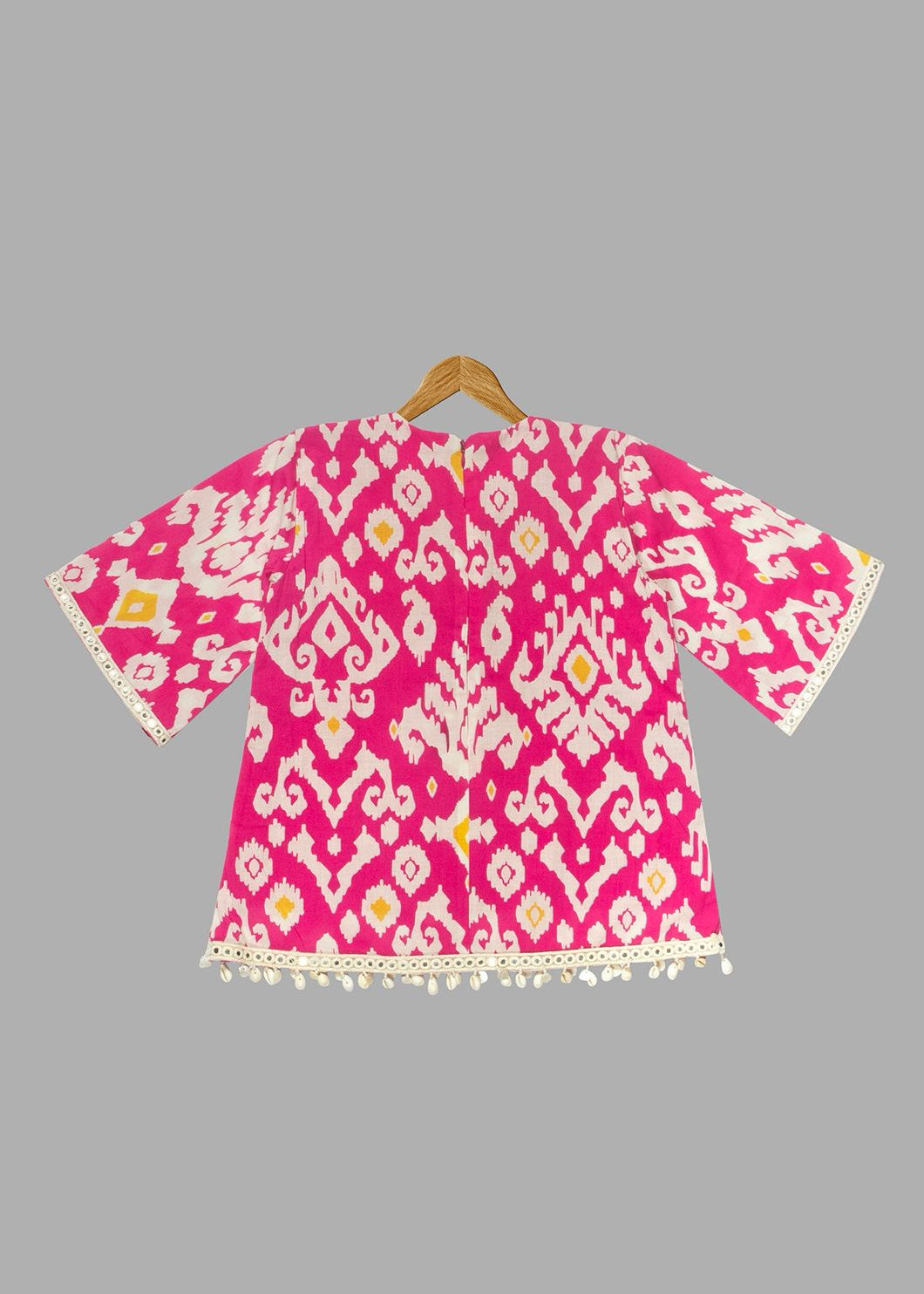 Pink Floral Printed Cotton Kurti With Palazzo Set