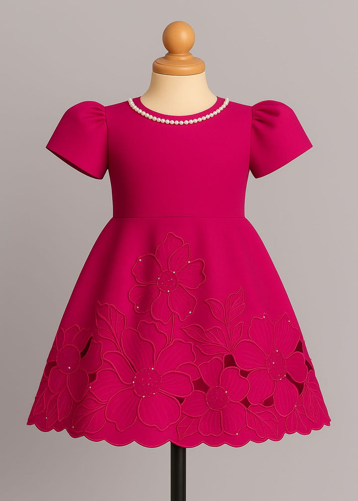 Bright Pink Blooming Petal Dress