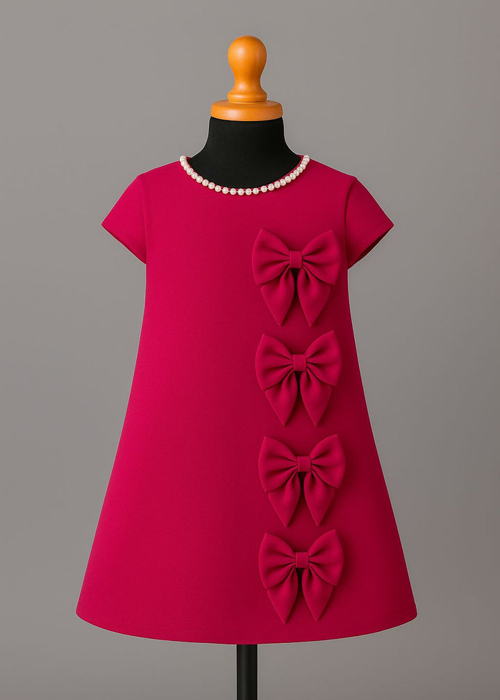 Ruby Red Scuba Bow Princess Dress