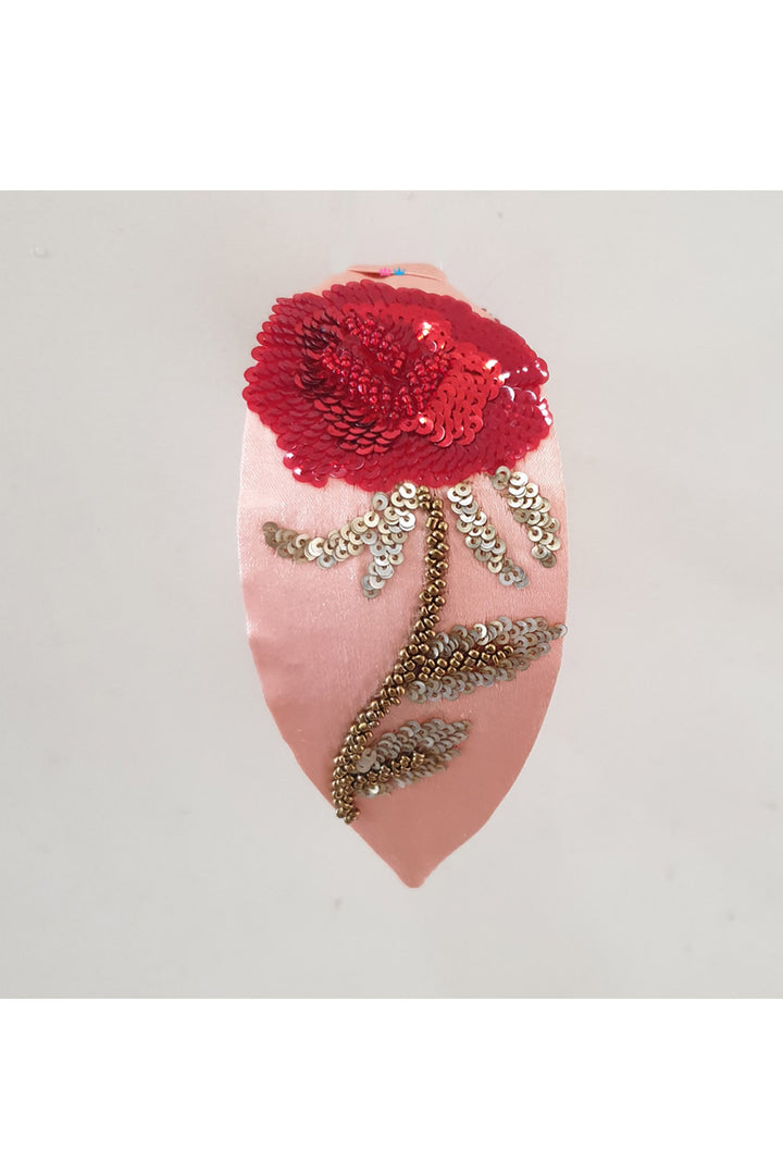 Pink rose motif design hairband