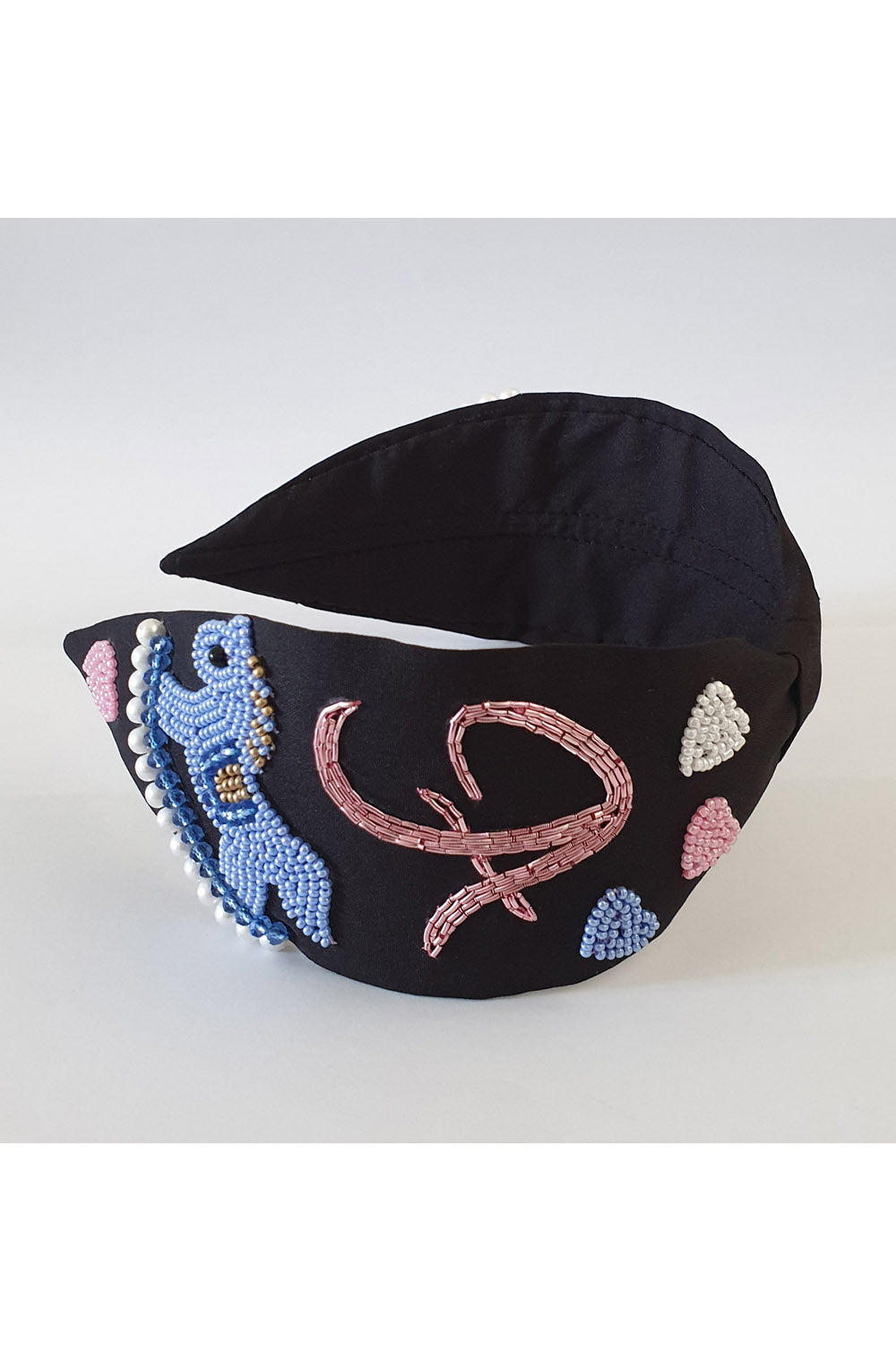 Black heart beaded hairband! designer Hair Accessories, designer Hair Clips, designer Hair Bands, Hair Accessories for girls