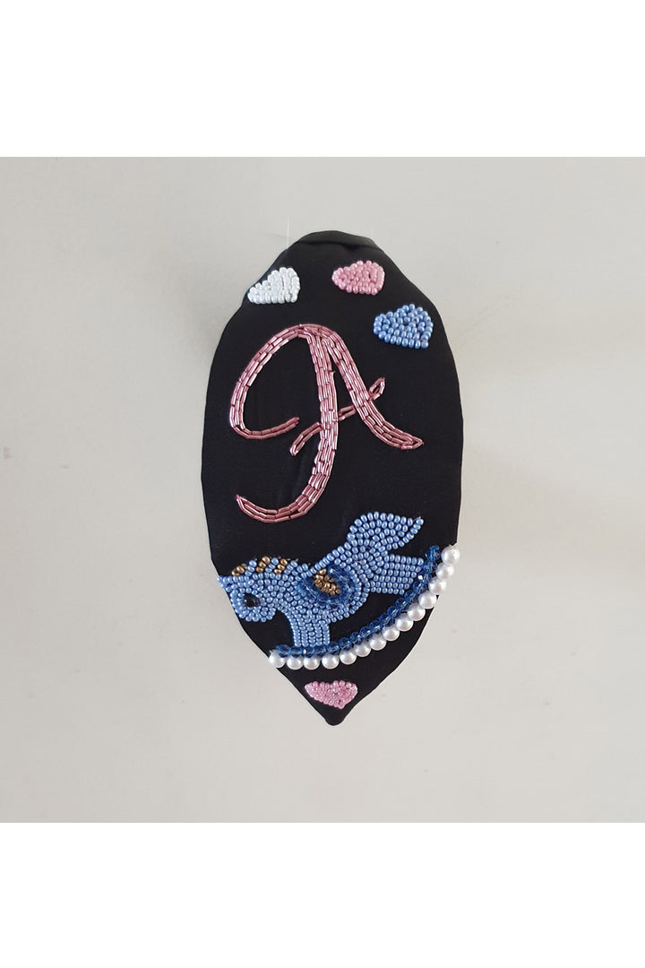 Black heart beaded hairband! designer Hair Accessories, designer Hair Clips, designer Hair Bands, Hair Accessories for girls