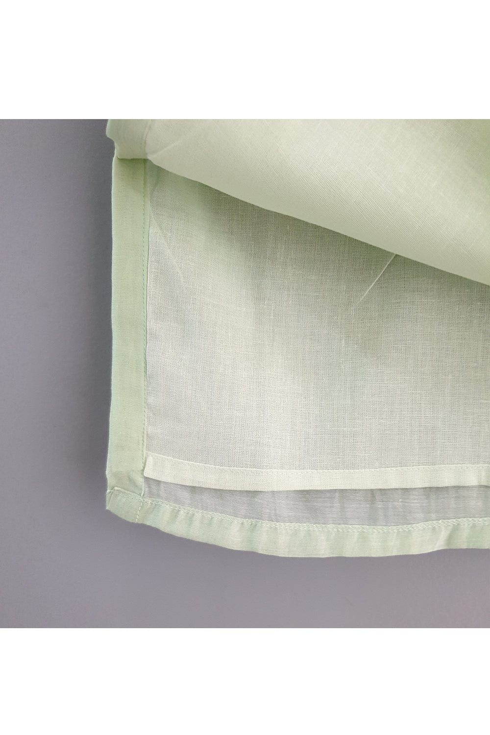 Light green kurta and straight pyjama with embroidered jacket