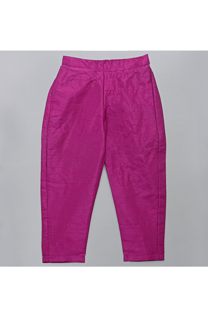 Purple Velvet Sequins Work Bandgala with Pants