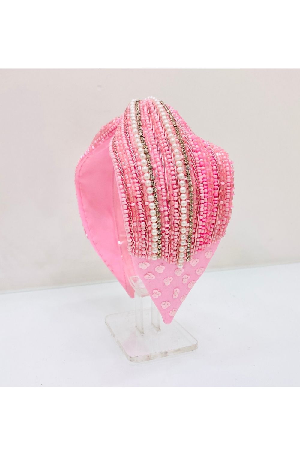 Pink ardent pure crepe hairband