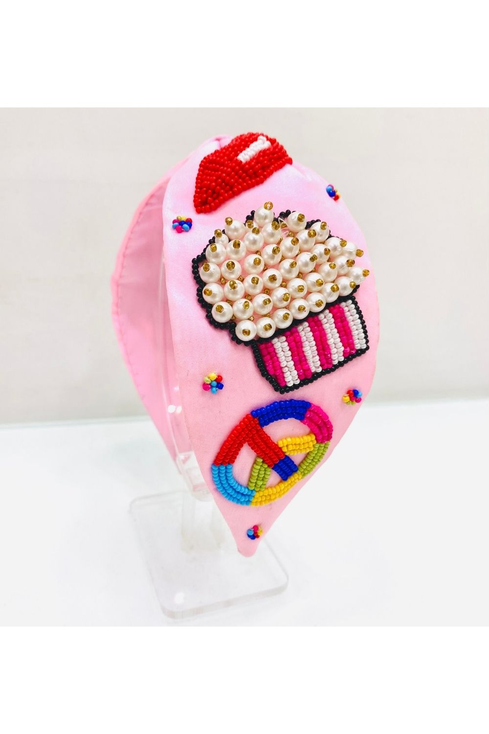 Pink pure crepe multicolor allure hairband