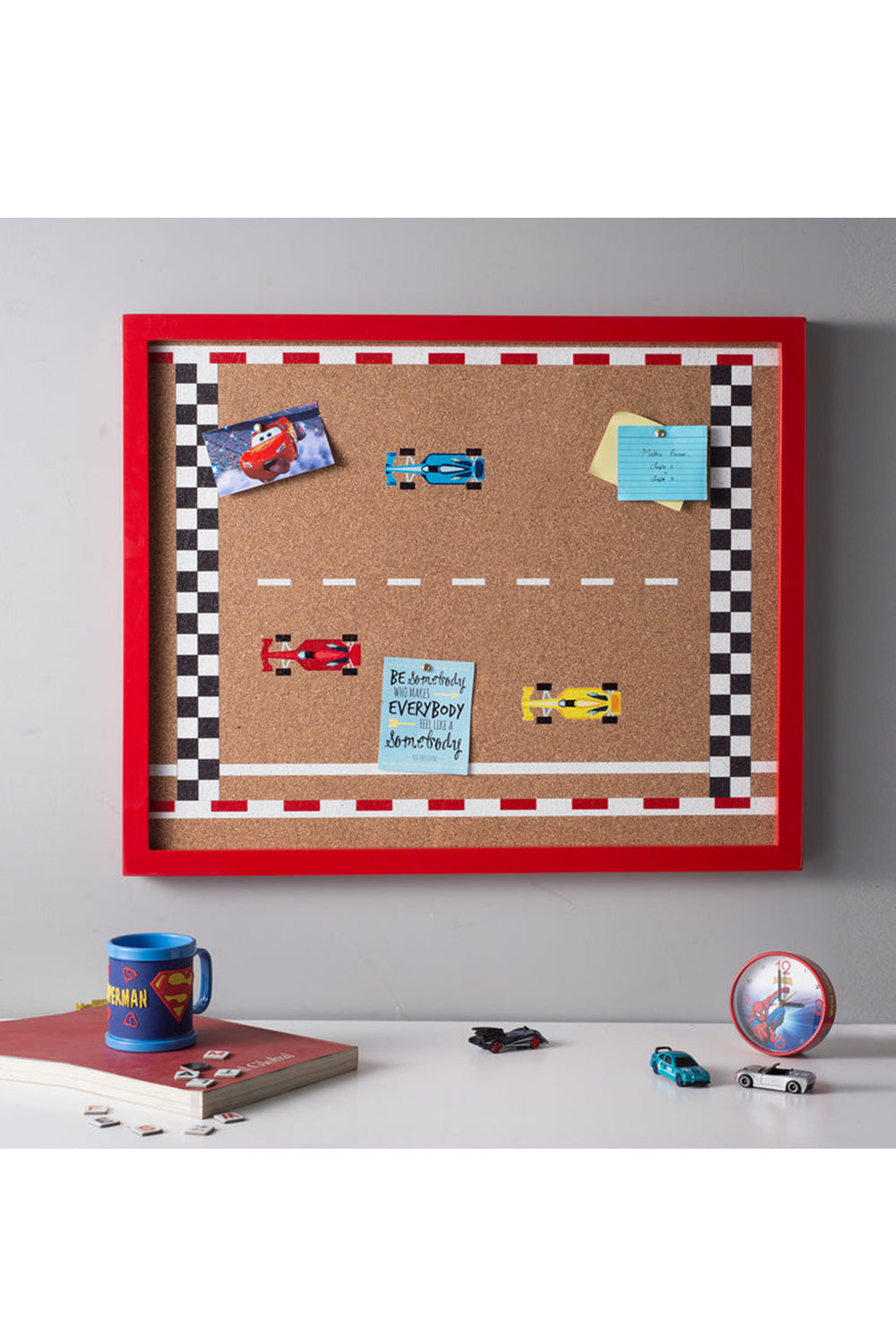 Car Racing Printed Pinboard