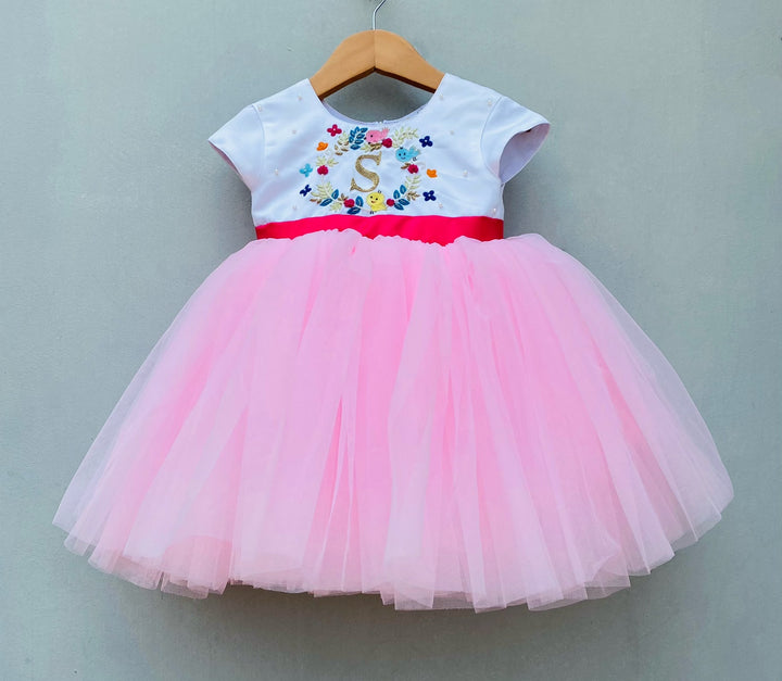Personalised monogram embroidered dress