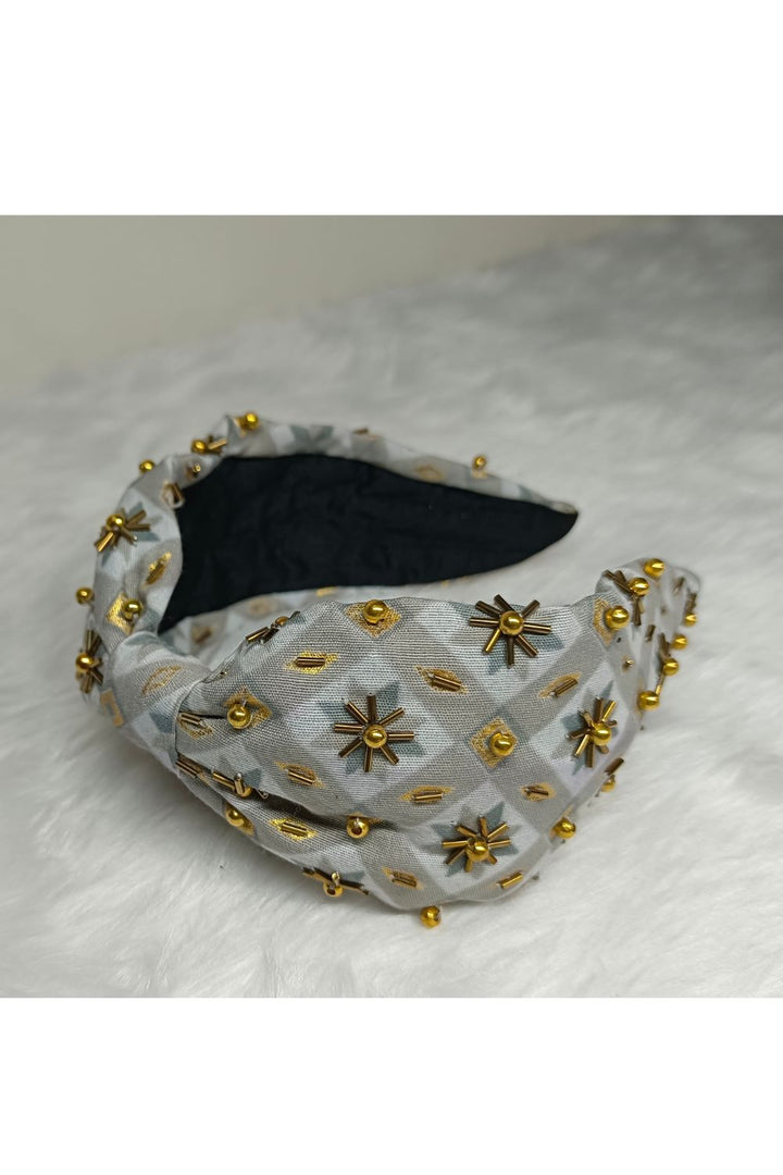 Beads Detailing Cotton hairband