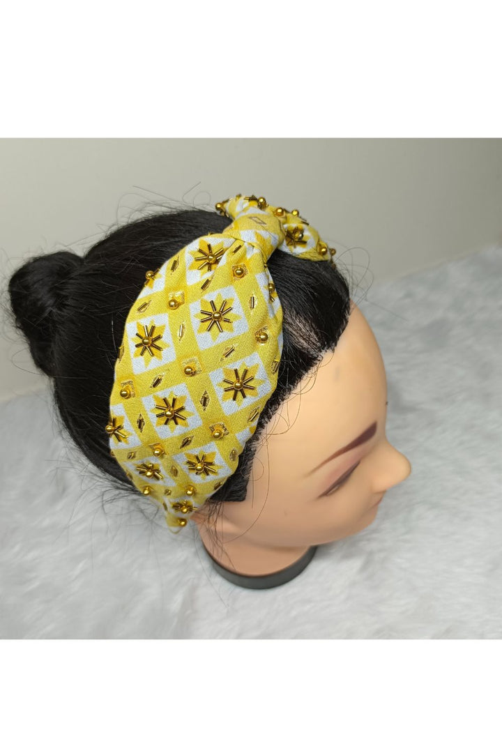 Beads Detailing Cotton hairband