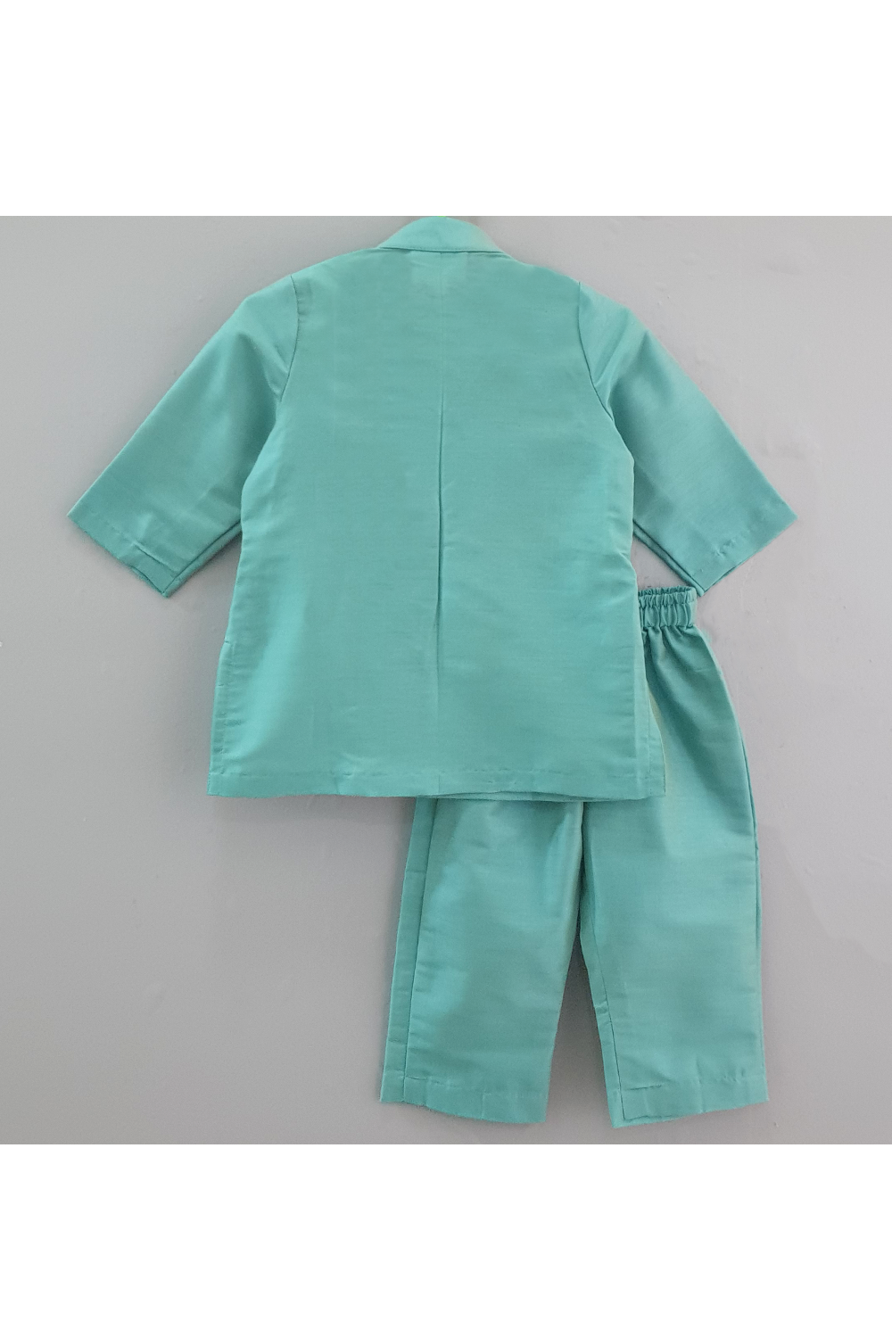 Sea green elephant printed kurta pyjama set